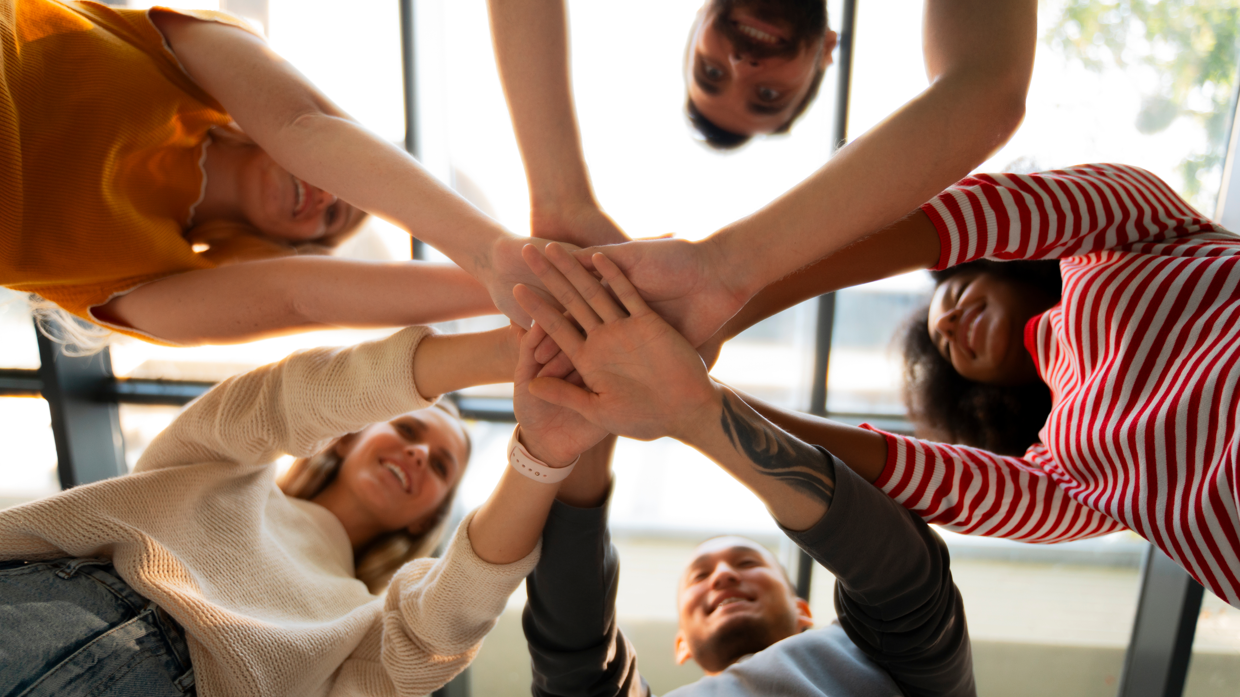 Team hands together