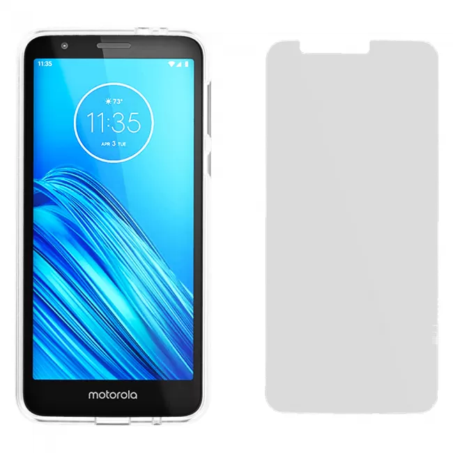 Case-Mate Protection Pack Clear Case for Moto E6 Case-Mate Protection Pack Clear Case for Moto E6