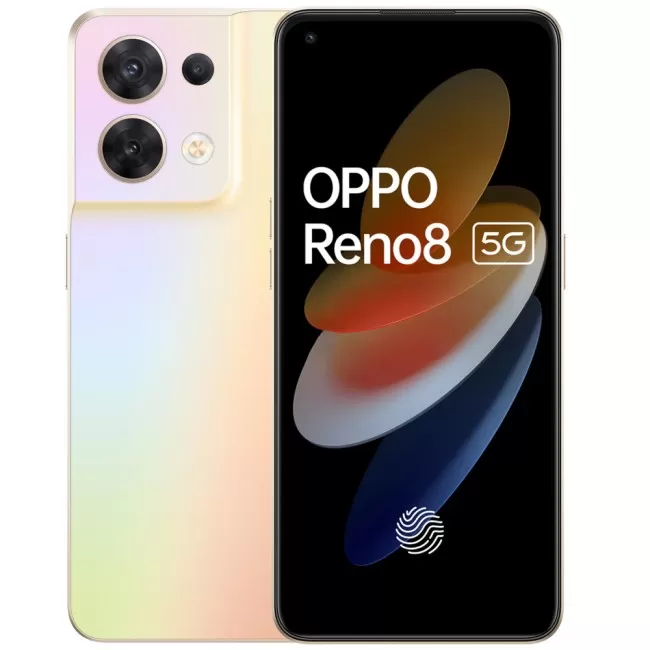Buy Refurbished Oppo Reno8 5G (256GB) in Shimmer Gold Buy Refurbished Oppo Reno8 5G (256GB) in Shimmer Gold